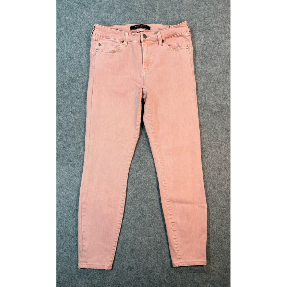Liverpool Los Angeles The Hugger Ankle Jeans Coral Pink Skinny Size 8/29